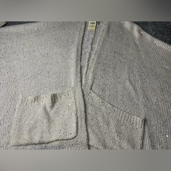3/$30 ARDEN B. Women’s Sequins Open Front Batwing Sleeve Cardigan NWT SMALL - Picture 7 of 12